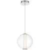 Image de Suspension Aluminium, Acier, Verre transparent, Chrome Poli