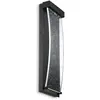 Image de Applique Murale Extérieure Aluminium, Verre Bullé Transparent Noir Tex