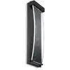 Image de Applique Murale Extérieure Aluminium, Verre Bullé Transparent Noir Tex