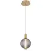 Image de Mini Suspension Acier, Verre Fumé Or Brossé