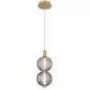 Image de Mini Suspension Acier, Verre Fumé Or Brossé