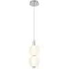 Image de Mini Suspension Acier, Verre Blanc Dépoli Nickel Poli