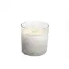 Image de Bougie de noël en pot en verre argenté avec étoiles dorées