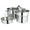 Image de Casserole avec panier vapeur et passoire en acier inoxydable
