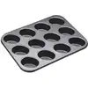 Image de Moule à friands 12 trous anti-adhésif en acier noir