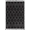 Image de Tapis de salon en laine noir 160x230 cm