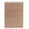 Image de Tapis de salon en jute rouge 120x170 cm