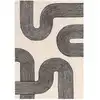 Image de Tapis moderne tufté main en laine Noir 160x230 cm