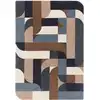 Image de Tapis moderne tufté main en laine Bleu 120x170 cm