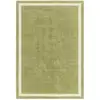 Image de Tapis de salon moderne en laine vert 160x230 cm