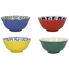 Image de Set de 4 Bol à motifs coloré en céramique mutlitcolore