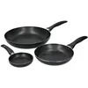 Image de Set de 3 poêles antiadhésive 28/20/12cm aluminium noir