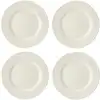 Image de Set De 4 Assiettes D'Appoint En Céramique Blanche
