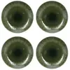 Image de Assiettes plates en grès Jardin, lot de 4, 27cm, vert