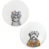 Image de Set De 2 Assiettes D'Appoint En Porcelaine Blanche