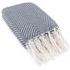 Image de Plaid coton gris moyen