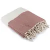 Image de Plaid coton rouge tomette 160x250