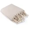 Image de Plaid coton taupe clair