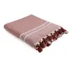 Image de Plaid coton rouge tomette 160x250