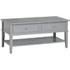 Image de Table basse avec 2 tiroirs en mélaminé gris
