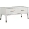 Image de Table basse avec plateau relevable en mélaminé blanc