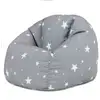 Image de Pouf fauteuil enfant à imprimé étoile gris