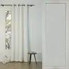 Image de Rideau à oeillets toile de coton 140x260 blanc & noir