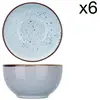 Image de Lot de 6 Bols en Grès, bleu, D13,6XH7,5 cm