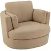 Image de Fauteuil pivotant à 360° en tissu beige