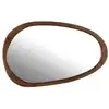 Image de Miroir en forme de galet en bois de manguier L83