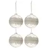 Image de Boite de 4 boules de noël en verre transparent 12x12x12 cm