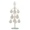 Image de Sapin de noël décoratif avec boules en verre argenté h30cm