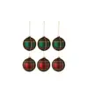 Image de Boite de 6 boules de noël en verre rouge 8x8x8 cm