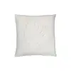 Image de Coussin carré feuilles fines en polyester blanc 40x40cm