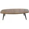 Image de Table basse ovale en teck recyclé brossé et en métal l120 marron