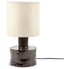 Image de Lampe à poser céramique et lin h47cm noir