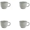 Image de Lot de 4 tasses vert en grès 25cl