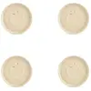 Image de Lot de 4 soucoupes beige en grès 14cm