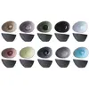 Image de Lot de 10 Bols ovales en Grès, multicolore, 10,5X8XH6 cm