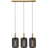 Image de Suspension polyester 3 lumières noir