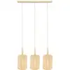 Image de Suspension polyester 3 lumières creme
