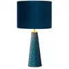 Image de Lampe de table métal turquoise 25 cm