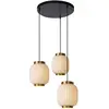 Image de Suspension grappe porcelaine 3 lumi ¨res diam ¨tre 40cm blanc