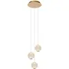 Image de Suspension verre 3 lumières verre transparent 25 cm