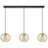 Image de Suspension métal 3 lumières laiton 130 cm