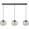 Image de Suspension métal 3 lumières noir 130 cm