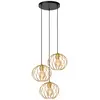 Image de Suspension métal 3 lumières laiton 50 cm