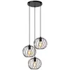 Image de Suspension métal 3 lumières noir 50 cm