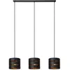 Image de Suspension métal 3 lumières lation noir 130 cm