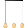Image de Suspension tissu 3 lumières Crème